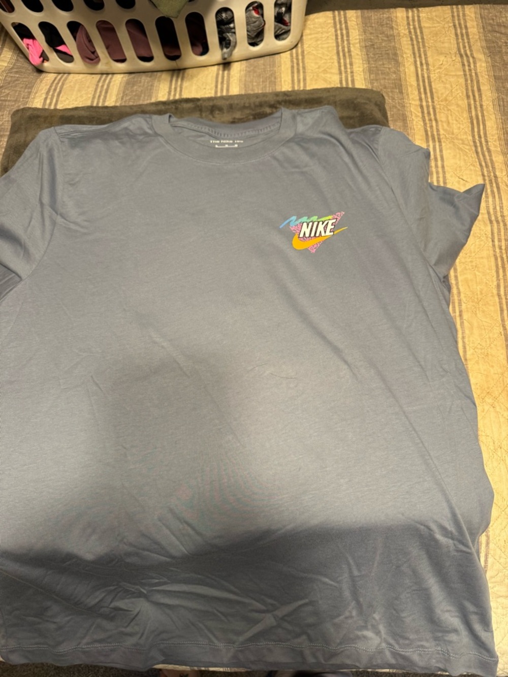 Nike Light Blue Crewneck Tee with White Logo